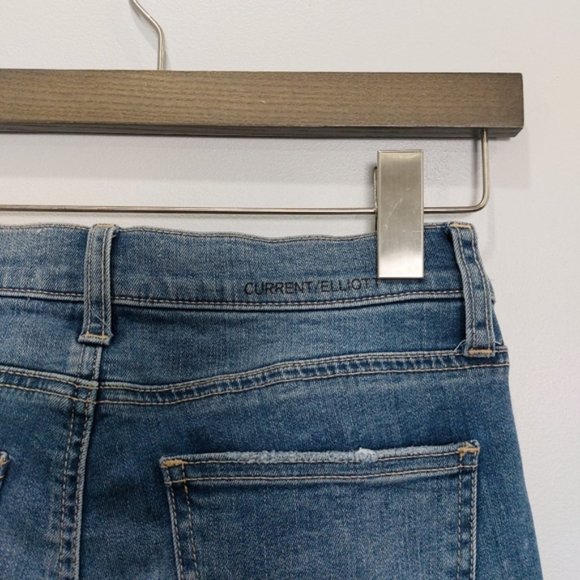 Current/Elliot Stiletto 2 Year Destroy Stretch Indigo Size 25 - Picture 7 of 8